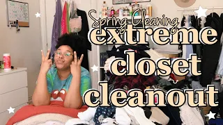 EXTREME CLOSET CLEANOUT 2020 | spring cleaning clean with me in quarantine  | Simply Soribel