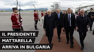 Mattarella arriva all’aeroporto di Sofia