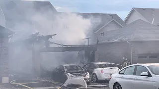 ATTACHED GARAGE LOST AFTER FIRE THIS EVENING