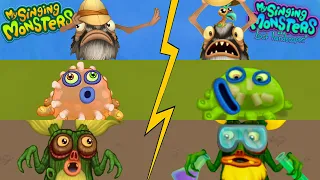 My Singing Monsters and MSM The Lost Landscapes Comparison - All Monsters Sounds & Animations