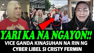 NAKU LAGOT!!❗ VICE GANDA KINASUHAN NG CYBER LIBEL SI CRISTY FERMIN❗ NGAYON LANG