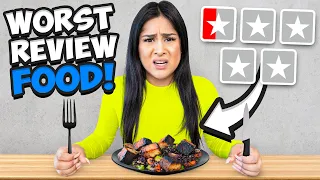 EATING at the WORST REVIEWED RESTAURANTS For 24 Hours!! **bad idea**