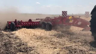 Дисковая борона-лущильник ДУКАТ 9 ЛКМЗ работа с трактором Fendt 1038 Vario ч. 2