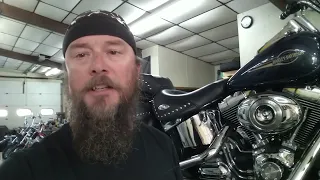How to do an oil change on a Harley Davidson Softail.
