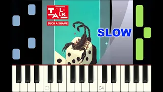 SLOW piano tutorial "SUCH A SHAME" Talk Talk, 1984, with free sheet music