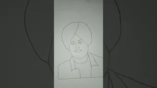 how to draw sidhu moose wala / Sidhu moose wala drawing #drawing #sidhumoosewala #moosewala #sketch