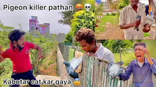 Kabutar maar diyaa 😔 or khaa liya 🍽️!! Pigeon killer pathan 👹