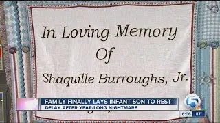 Family buries baby more than a year after death