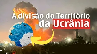 A Ucrânia foi dividida em duas pela Rússia.