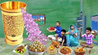 Magical Golden Water Glass Giant Jadui Glass Food Money Chicken Biryani Hindi Stories Hindi Kahaniya