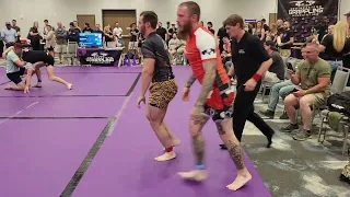 Double Disqualification! Guys go at it in  No Gi BJJ Match