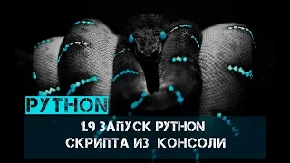 Курс по Python. 1.9 Запуск python скрипта из консоли и передача в него параметров