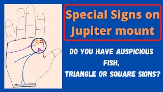 Lucky Sign on the Jupiter Mount in Palmistry | Billionaire Sign | Fish & Triangle Sign on your palm