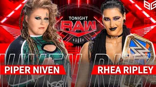 Piper Niven Vs Rhea Ripley - WWE Raw