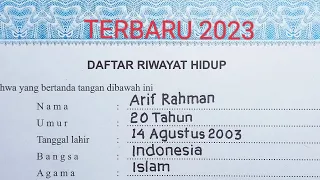 Cara mengisi daftar riwayat hidup ( untuk lulusan baru)