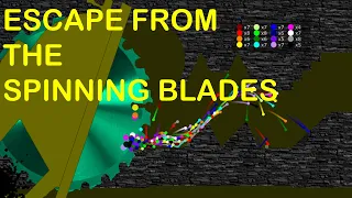 marble race : Escape The Spinning Circular Saw Blades - Survival Marble Race In Algodoo - SAW Games