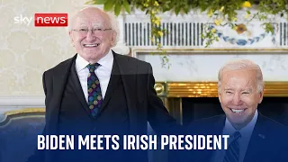 Joe Biden meets Irish President Higgins