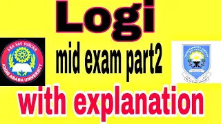 🔴Logic Mid exam with explanation part 2