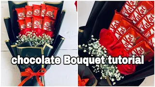 Flower chocolate bouquet|chocolate bouquet making tutorial in malayalam