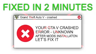 GTA 5 CRASH FIX 2024 | HOW TO FIX GTA 5 CRASH AFTER INSTALLING CAR MODS