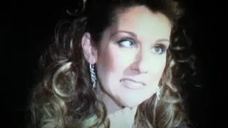 CELINE DION makes funny faces at Grammy party