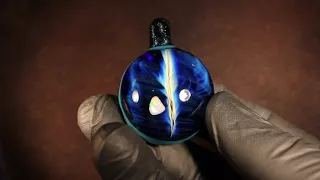 Run Glimmer--- Boro Glass Fumed Opal Pendant by Nathan Snyder!