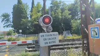 Paso a nivel en Lunel (F) // Railroad crossing // Passage à niveau