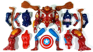 AVENGERS TOYS ASSEMBLE SPIDER-MAN, CAPTAIN AMERICA, SIREN HEAD, HULK BUSTER SUPERHERO