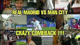 Reaction Mashup! Real Madrid Vs Man City, Real Madrid Comeback At Minute 90