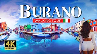 The Most Colorful place in Italy 🇮🇹 BURANO, VENICE - 4K Walking Tour: