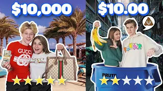 $10 DATE vs $10,000 DATE Couples Challenge w/ my CRUSH **ROMANTIC VACATION** 💵💯| Piper Rockelle