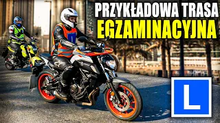 Przykładowa TRASA EGZAMINACYJNA Prawo Jazdy Kategoria A A1 A2 A - Jazda  Motocyklami YAMAHA HONDA