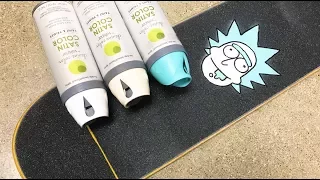 RICK & MORTY SKATEBOARD GRIPTAPE ART! / Spray Paint Process