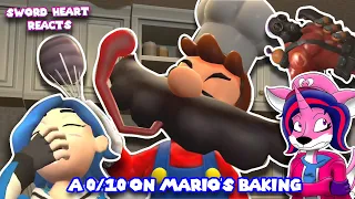 MARIO TRIES TO BAKE?!! | Mario Bakes a """"Cake"""" | Sword Heart REACTS