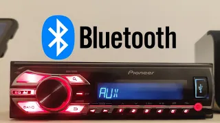 Pioneer MVH-150UB с установленным Bluetooth модулем.