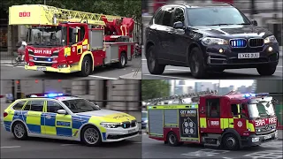 Fire Engines, Police Cars and Ambulances responding (New camera compilation)