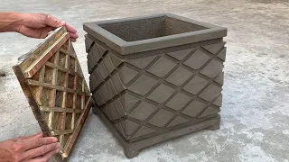 DIY - Cement Ideas Tips / Create quick, easy, creative cement flower pot molds from wood and cement