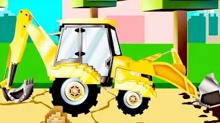 Excavator | Pipo and his tow truck | Cartoon for children like Minecraft