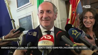 VANNACCI SPACCA LA LEGA. ZAIA: «VOTERO' I VENETI» CONTE: «SIAMO PER L'INCLUSIONE» | 02/05/2024