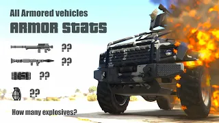 GTA V Online All armored vehicles stats | Best Armored vehicles