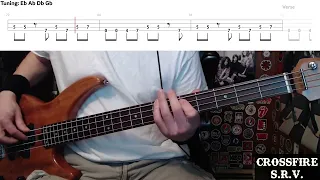 Crossfire by Stevie Ray Vaughan - Bass Cover with Tabs Play-Along