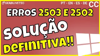 Como RESOLVER o erro 2503 e erro 2502 DEFINITIVO!! Windows erro 2503 2502 ao instalar programas