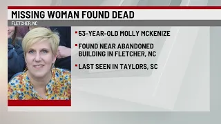 Missing Upstate woman found dead in North Carolina