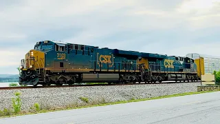 CSX mixed freight heading northbound @ Nickajack Lake, Tennessee 04/24/24 0729 hours