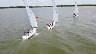 J70 Race start opening day DCYC PHRF spring series, opening day at DCYC, sailing Texas, Mavic mini