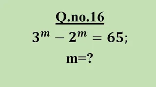 Math Olympiad problems 3^m–2^m=65 | Olympiad Problems | Algebra #olympiad #algebra #exponents