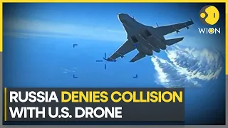 Pentagon releases 40-second declassified video of Russian jet crashing into U.S. drone | WION News