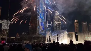 Burj Khalifa New Year's Day 2023 Countdown Amazing Fireworks Display & Dubai Fountain Show