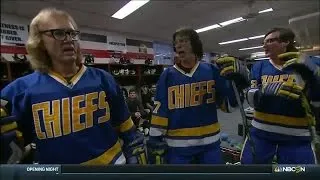 Hanson Brothers give Penguins pregame speech