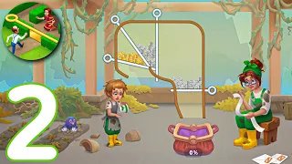 Gardenscapes - Gameplay Walkthrough Part 2 - Help To Collect Gold Coins - [iOS, Android]